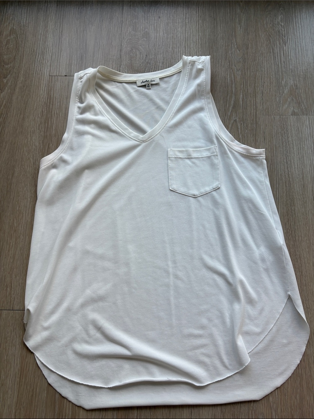 Another Love White V-Neck Pocket Tank